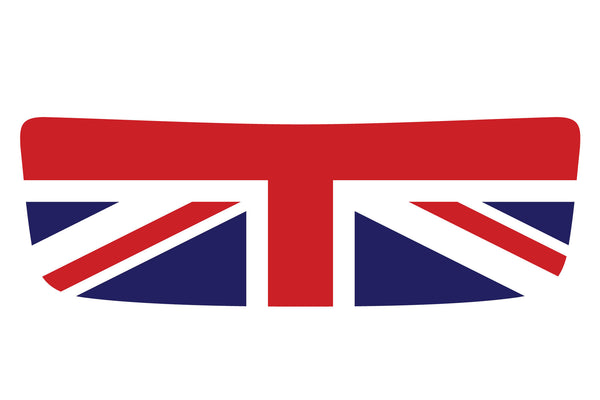 Mini Cooper S (2007-2013) R56 Hood Scoop Decal - Red/White/Blue - Union Jack Flag - Exact Fit