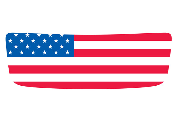 Mini Cooper S (2007-2013) R56 Hood Scoop Decal - Red/White/Blue - USA Flag - Exact Fit