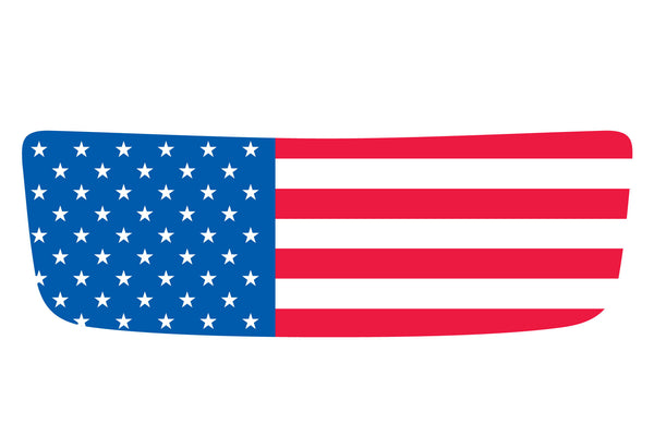 Mini Cooper S (2007-2013) R56 Hood Scoop Decal - Red/White/Blue - Stars and Stripes - Exact Fit