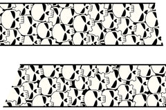 Mini Cooper (2007-2013) Hood Stripe Decals - Exact Fit - Skulls