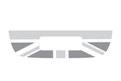 Mini Cooper (2007-2013) R55 R56 Trunk Lid Decal - Exact Fit - Union Jack - Grey / Lt. Grey / White English Flag