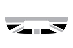 Mini Cooper (2007-2013) R55 R56 Trunk Lid Decal - Exact Fit - Union Jack - Black Grey White English Flag
