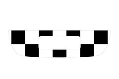 Mini Cooper (2007-2013) R56 Trunk Lid Decal - Exact Fit - White and Black Chequered Flag