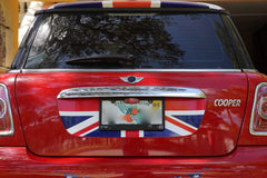 Mini Cooper (2007-2013) R55 R56 Trunk Lid Decal - Exact Fit - Union Jack - Red White Blue English Flag