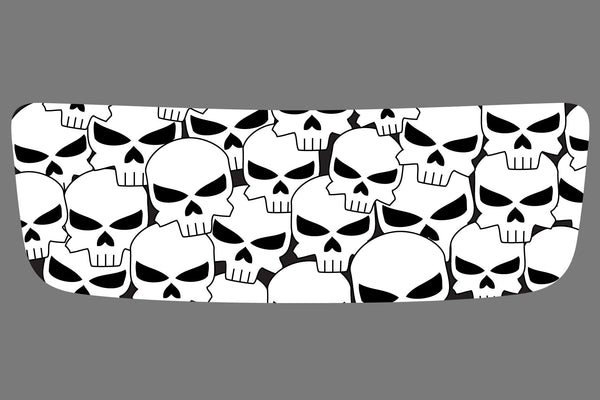 Mini Cooper S (2007-2013) Skulls Hood Scoop Decal - Skulls Design - Exact Fit