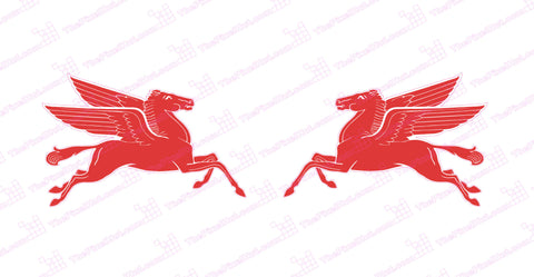 Mobil Pegasus Horse Decals