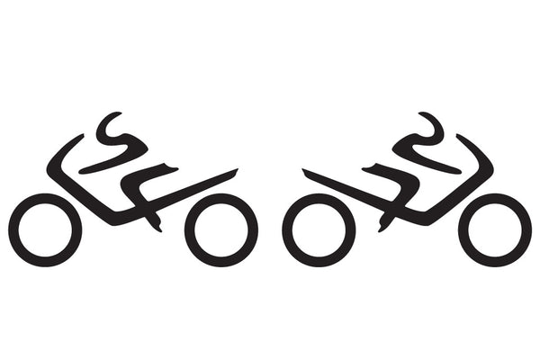 BMW Motorcycle Moto Man Reflective Decal Left and Right Large