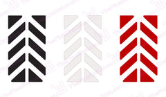 Motorcycle Reflective Chevron Color Selection Black Silver Red