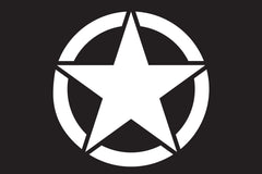 20 inch Army Style Military Star Hood Decal