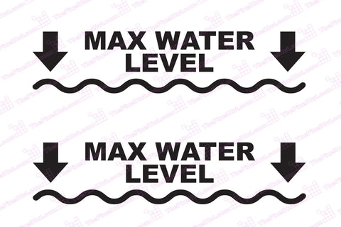 Max Water Level Depth Decals for your 4x4 Jeep or Truck