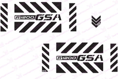 BMW R1200 GSA Adventure Motorcycle Reflective Decal Kit "Large Chevrons" for Touratech Panniers