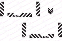 BMW GS Motorcycle Reflective Decal Kit GS Chevrons for Touratech Panniers