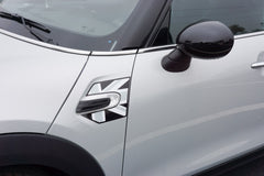 Mini Cooper and Cooper S Hard Top (2014 to Current) Union Jack A Panel Decal Kit - Black / Grey / White
