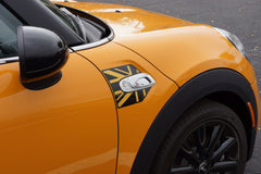 Mini Cooper and Cooper S Hard Top (2014 to Current) Union Jack A Panel Decal Kit - Black / Gold