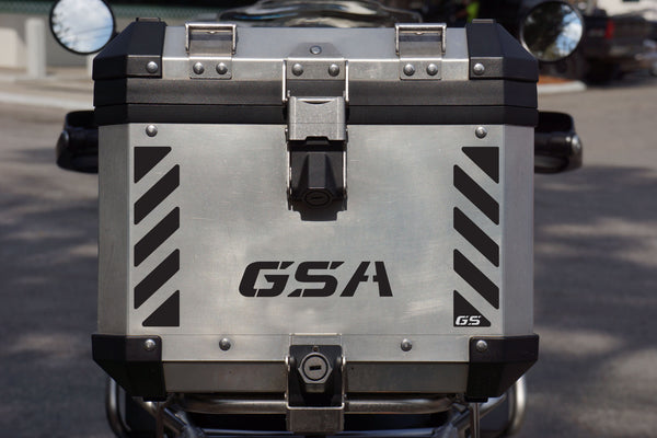 BMW GSA Adventure Motorcycle Reflective Chevron Decal Kit GSA for Touratech Top Case