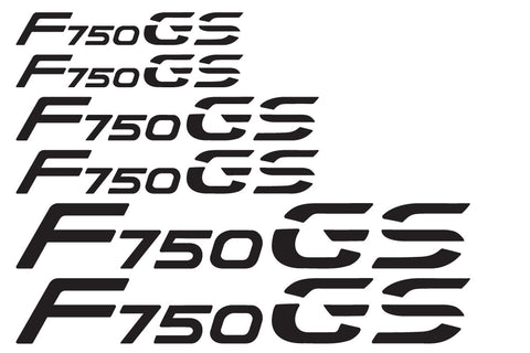 BMW GS Motorcycle Reflective Decals "F750 GS"