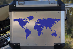 Reflective 3M Decals "World Map" for Motorcycle Panniers Cases