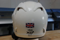 Custom Helmet Decal Kit "Your Name with Worn UK Flag"