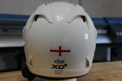 Custom Helmet Decal Kit "Your Name with Saint George Cross Flag"