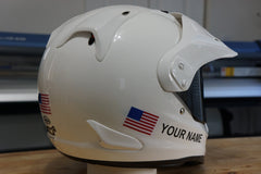 Custom Helmet Decal Kit "Your Name with USA Flag"