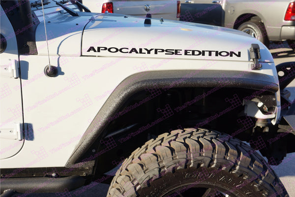Apocalypse Edition Hood Decals for your Jeep Wrangler