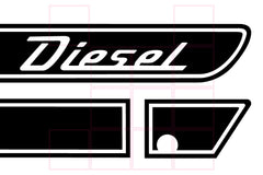 DIESEL Retro Hood Decals for your Jeep Wrangler JL 2019+