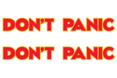 Dont Panic Hood Decals for Jeep Wrangler - Multi Color