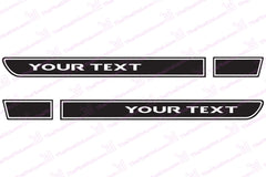 YOUR TEXT Custom Retro Hood Decals for Wrangler TJ - Multi Color