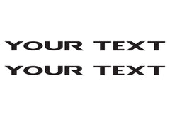 Pair of Custom YOUR TEXT Hood Decals for Jeep Wrangler