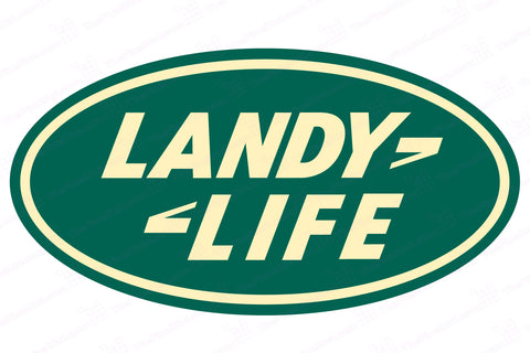 Landy Life Color Decal - Land Rover Badge