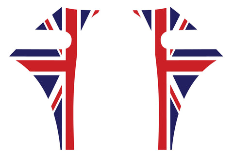 Mini Cooper 2007-2013 Union Jack English Flag A-Panel Red White Blue Decal Kit - Exact Fit