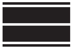 Center Line Hood and Hatch Racing Stripe Kit - Fits MINI Cooper - Four Stripe - Single Color