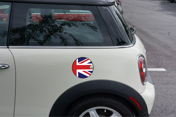 Mini Cooper (2007-2013) R56 Union Jack English Flag Gas Petrol Cap Decal  - Exact Fit