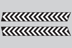 Mini Cooper (2007-2013) R56 Bonnet Hood Stripes - Exact Fit - Black Chevrons