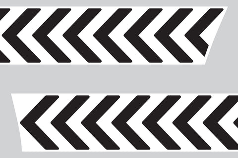 Mini Cooper (2007-2013) R56 Bonnet Stripes - Exact Fit - White Chevrons