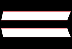 Mini Cooper Hood Stripe Decals (2002-2006) - Exact Fit - Two Color - Non Laminated