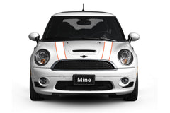 Mini Cooper Hard Top Hood Stripe Decals R50 (2002-2006) - Exact Fit - Two Color