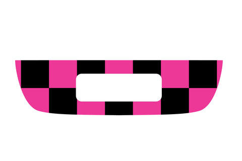 Mini Cooper R55 R56 (2007-2013) Trunk Lid Decal - Exact Fit - Hot Pink and Black Chequered Flag
