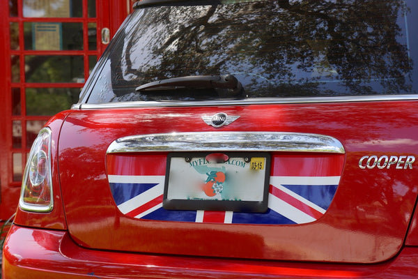 Mini Cooper (2007-2013) R55 R56 Trunk Lid Decal - Exact Fit - Union Jack - Red White Blue English Flag