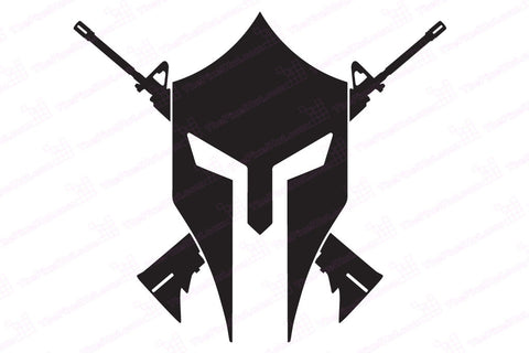 Spartan Helmet AR15 Cross - Molon Labe Style